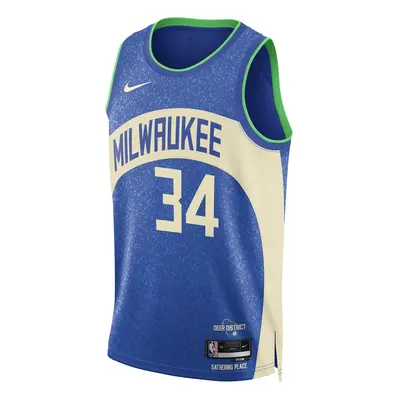 Nike Dri-FIT NBA Milwaukee Bucks Giannis Antetokounmpo City Edition 23/24 Swingman Jersey - Uomi