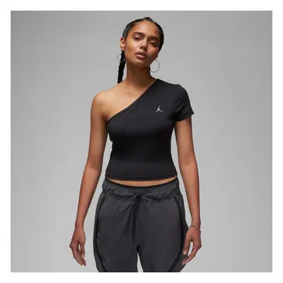 Jordan Dri-FIT Wmns Asymmetrical Short-Sleeve Top - Donne - Maglietta a maniche corte Jordan - N