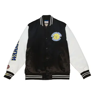 Mitchell & Ness NBA Golden State Warriors Team Origins Varsity Satin Jacket - Uomini - Giacca Mi