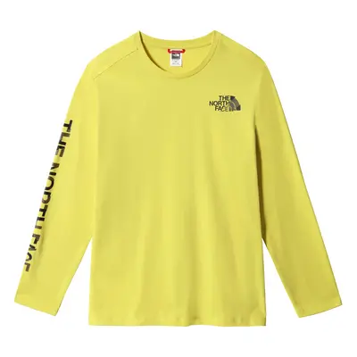 The North Face Coordinates L/S Tee Acid Yellow - Uomini - Maglietta a maniche corte The North Fa