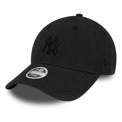 New Era New York Yankees Womens Bubble Stitch Black 9FORTY Adjustable Cap - Unisex - Cappello Ne