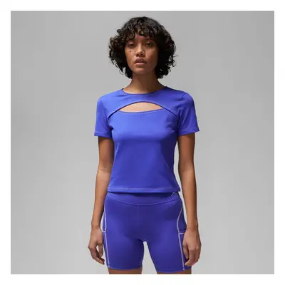 Jordan Sport Wmns Keyhole Top Lapis - Uomini - Maglietta a maniche corte Jordan - Viola - DX0464