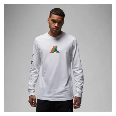 Jordan Brand Long-Sleeve Tee White - Uomini - Maglietta a maniche corte Jordan - Blanc - FB7455-