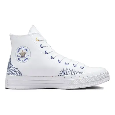 Converse Chuck Stitched White Indigo - Unisex - Scarpe Converse - Blanc - A00408C - Taglia: