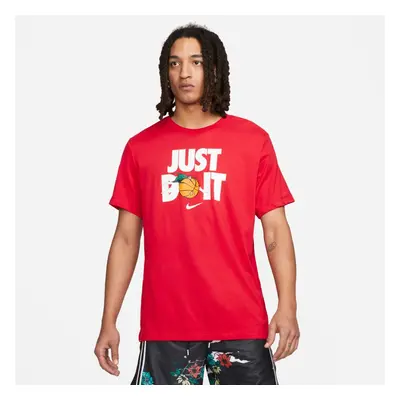 Nike "Just Do It" Basketball Tee Red - Uomini - Maglietta a maniche corte Nike - Rosso - DV1212-