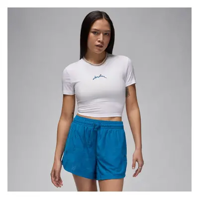 Jordan Wmns Slim Cropped Tee White - Donne - Maglietta a maniche corte Jordan - Blanc - FN5720-1