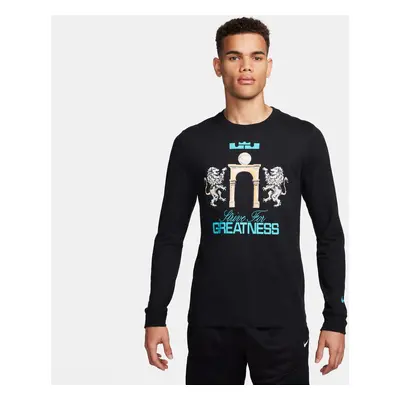 Nike LeBron James Long-Sleeve Tee - Uomini - Maglietta a maniche corte Nike - Nero - FQ4908-010 