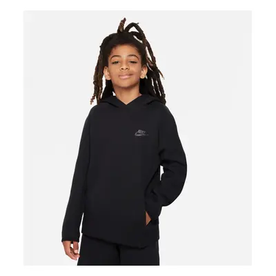 Nike Sportswear Tech Fleece Big Kids' Pullover Hoodie Black - Bambini - Hoodie Nike - Nero - FD3