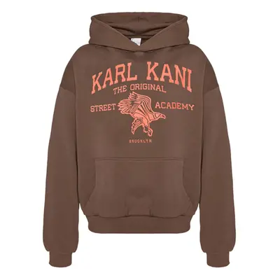 Karl Kani Street Academy Washed Os Hoodie Dark Brown - Uomini - Hoodie Karl Kani - Marrone - - T