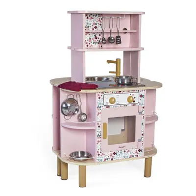 Cucina in legno per bambini double-face con lavatrice - Twist