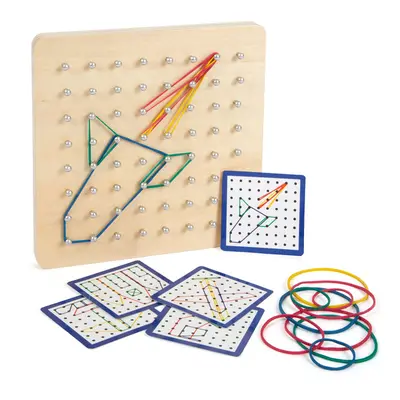 Tavola di legno con elastici - Geoboard