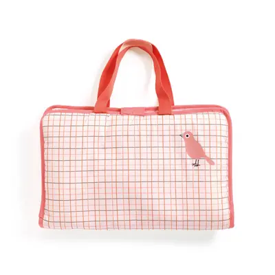 Baby Pomea - borsa fasciatoio per bambole - rosa con uccello