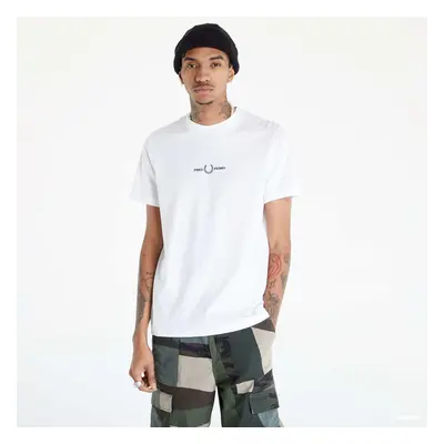 Maglietta FRED PERRY Embroidered T-Shirt White