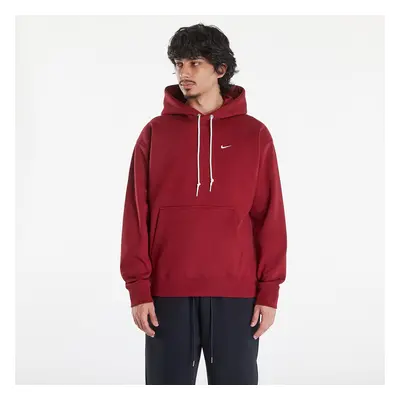 Felpa Nike Solo Swoosh Men's Fleece Pullover Hoodie Team Red/ White