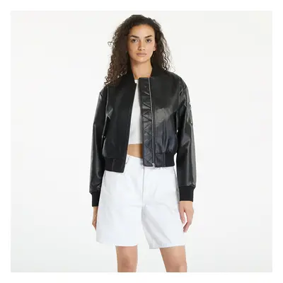 Giacca Calvin Klein Jeans Faux Leather Bomber Jacket Black