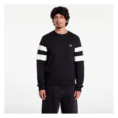 Felpa FRED PERRY Tipped Sleeve Sweatshirt Black