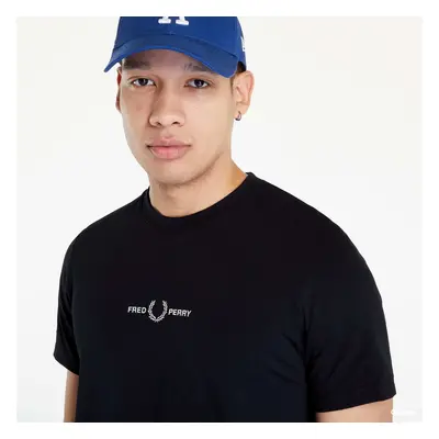 Maglietta FRED PERRY Embroidered T-Shirt Black