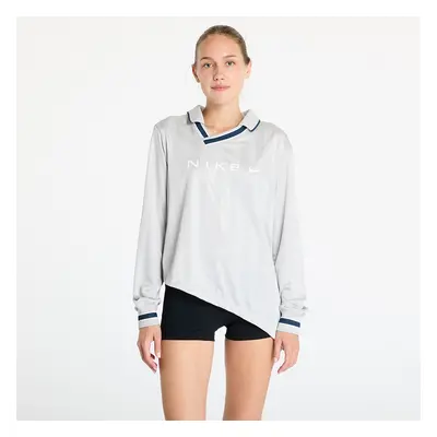 Maglietta Nike Sportswear Collection Women's Dri-FIT Jacquard Long-Sleeve Jersey Top Lt Iron Ore