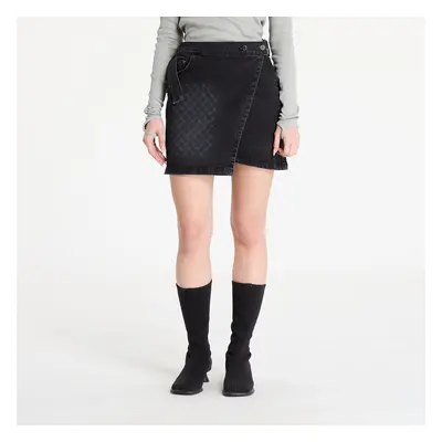 Daily Paper Mongram Wrap Denim Skirt Black