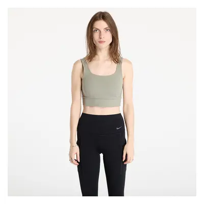 Nike Zenvy Women's Medium-Support Padded Longline Sports Bra Light Army/ White