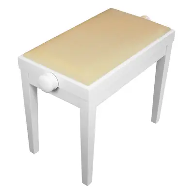 Bespeco SG Sgabello per pianoforte in legno White