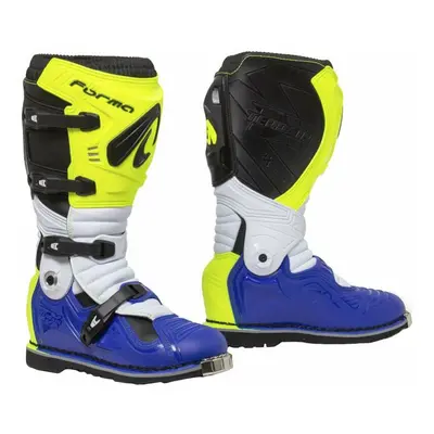 Forma Boots Terrain Evolution TX Yellow Fluo/White/Blue Stivali da moto