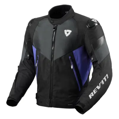 Rev'it! Jacket Control H2O Black/Blue Giacca in tessuto