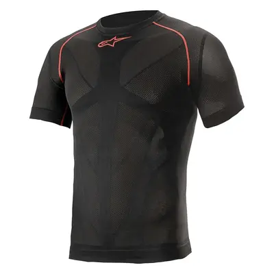 Alpinestars Ride Tech V2 Top Short Sleeve Summer Black Red Moto abbigliamento termico