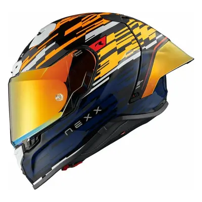 Nexx X.R3R Glitch Racer Orange/Blue Casco