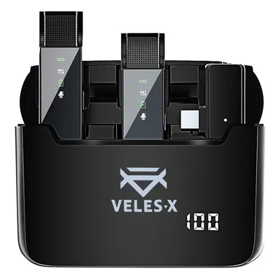 Veles-X Wireless Lavalier Microphone System Dual USB-C Microfono per smartphone