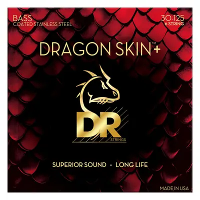 DR Strings Dragon Skin+ Coated Steel 6-String Medium Corde Basso Corde