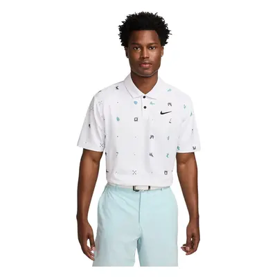 Nike Tour Icon Print White/Black Polo