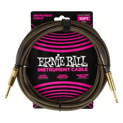 Ernie Ball Braided Instrument Cable Straight/Straight m Dritto - Dritto Cavo per strumento