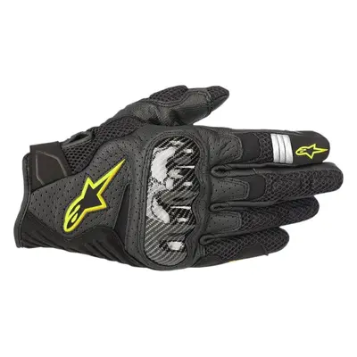 Alpinestars SMX-1 Air V2 Gloves Black/Yellow Fluo Guanti da moto