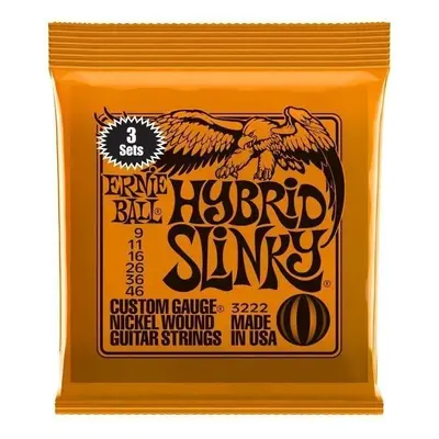 Ernie Ball Hybrid Slinky 3-Pack Corde Chitarra Elettrica