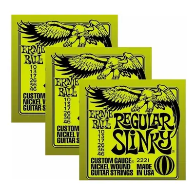 Ernie Ball Regular Slinky 3-Pack Corde Chitarra Elettrica