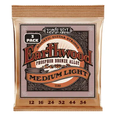 Ernie Ball Earthwood Phosphor Bronze Medium-Light Pack