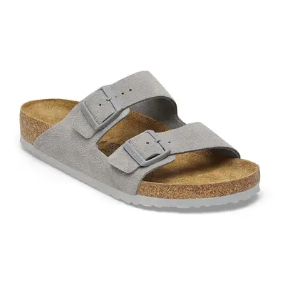 Birkenstock Arizona Suede Leather Regular Fit Stone Coin