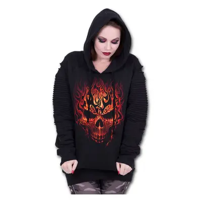 felpa con capuccio donna - SKULL BLAST - SPIRAL - T152F275