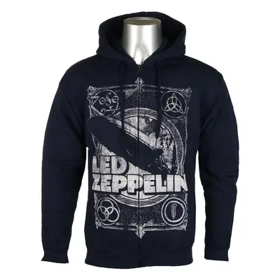 felpa con capuccio uomo Led Zeppelin - Navy - NNM - RTLZEZHNVIN