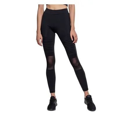 Leggins da donna URBAN CLASSICS - Tech Mesh Biker Leggings - nero