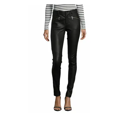 Pantaloni da donna in pelle - GW SNVV - Nero