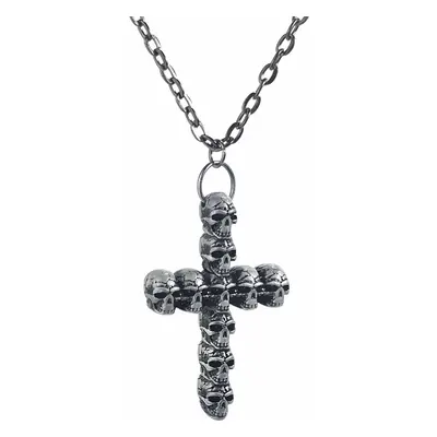 Collana con ciondolo PUNK CROSS TESCHIO PENDENTE