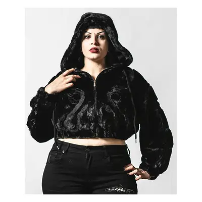 Giacca da donna KILLSTAR - Starchild Fur Bomber - Nero