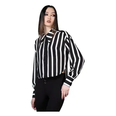 camicia donna KILLSTAR - Zaniyah - Bianco e nero