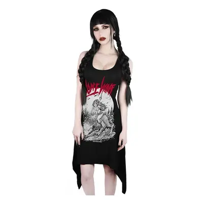 Abito da donna (tunica) KILLSTAR - Lonewolf Lace-Up - NERO