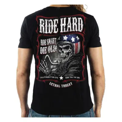 t-shirt hardcore uomo - RIDE HARD - LETHAL THREAT - LT20536