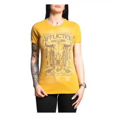 t-shirt hardcore donna - AMERICAN MADE - AFFLICTION - AW26184-GDSP