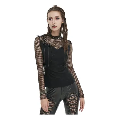 T-shirt gotica e punk donna - High Neck Fake - DEVIL FASHION - TT233