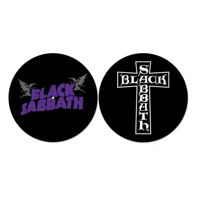 pad per giradischi (set di 2) BLACK SABBATH - LOGO VIOLA/LOGO CROCE - RAZAMATAZ